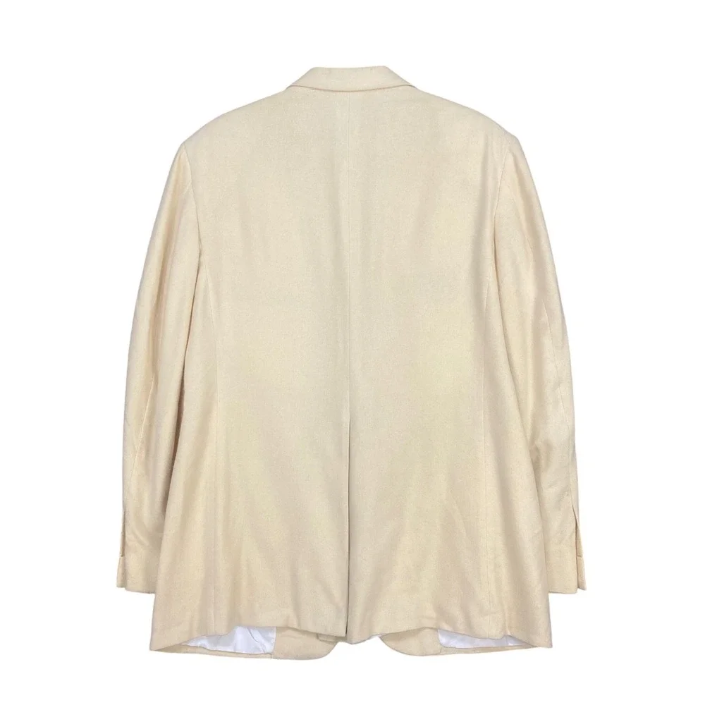 VTG Polo Ralph Lauren Sport Coat 39R Hopsack Cream Cashmere Blend USA NEW